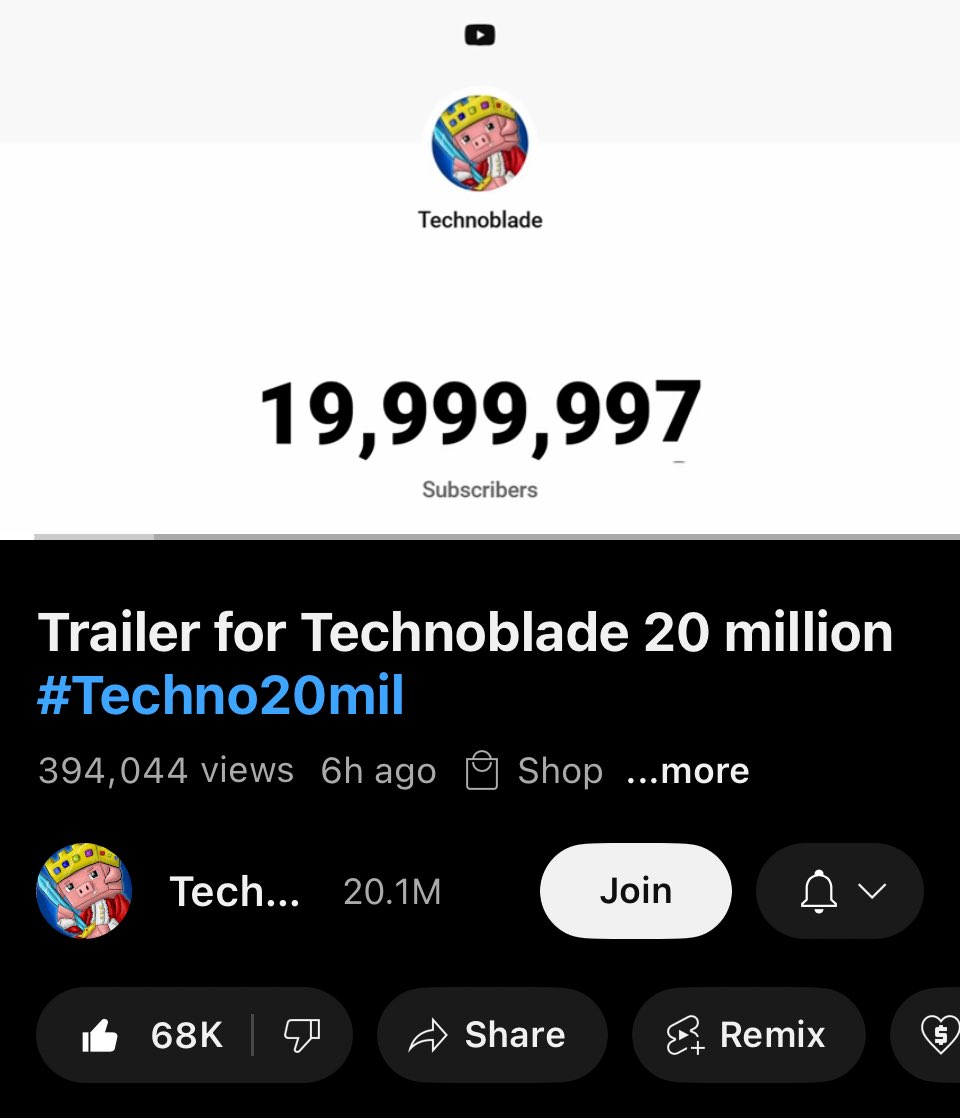 WhyBlackhole's tweet image. YOU GUYS you’re never gonna guess who pitched the concept for the Technoblade 20 Mill trailer countdown
(also HAPPY 20 MILLION TECHNO!!!!)