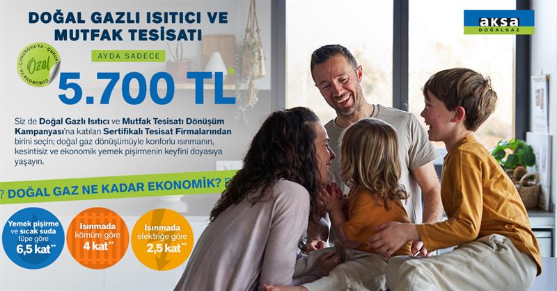 Doğal Gazla Evlerde Dönüşüm Rüzgarı Başladı!  Çukurova’ya özel Doğal Gazlı Isıtıcı ve Mutfakta Dönüşüm Kampanyasına katılan sertifikalı tesisat firmalarından birini seçin, 6 taksitle ayda sadece 5.700 TL’ye evinizi dönüştürün.   

Detaylar İçin: bit.ly/49l4cTs