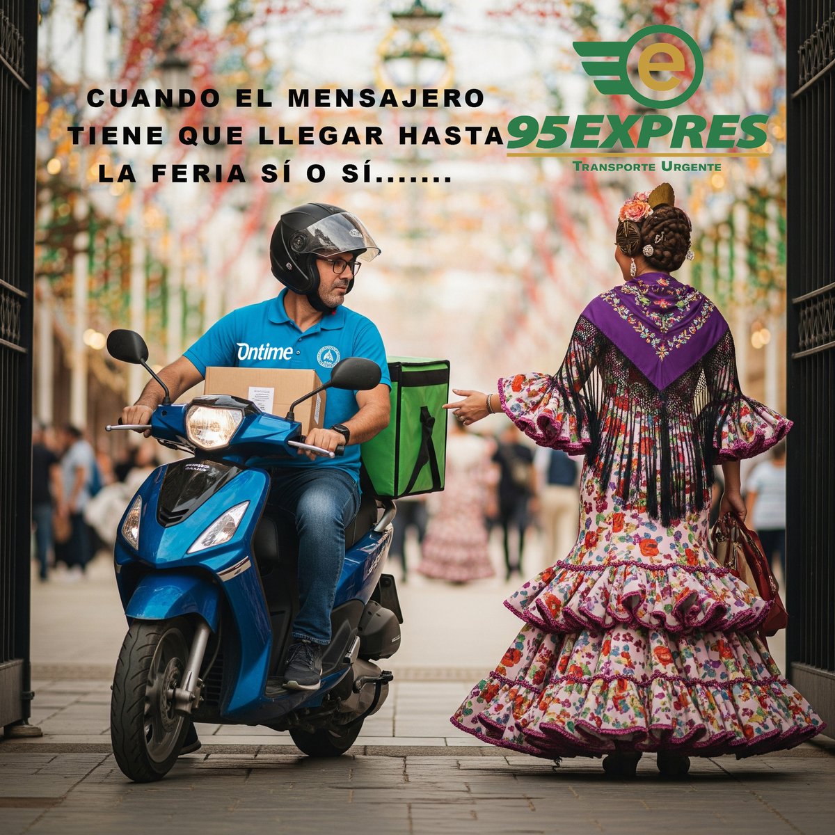 95Expres's tweet image. Cuando el mensajero tiene que llegar hasta la feria sí o sí.....