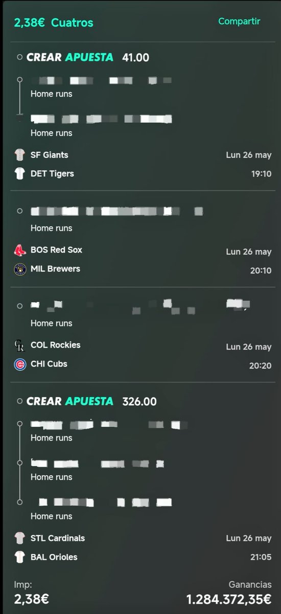 tarjeteroBet365's tweet photo. Tengo está super bomba para la #MLB Si llegáis a 30 likes y lo compartís a muerte os la regalo para estar tarde .
#EstadosUnidos #SFGiants #DetTigers #BosRedSox #ChiCubs  #BalOrioles #Beisbol @pedradasjunior https://t.co/bptSXhNhtX