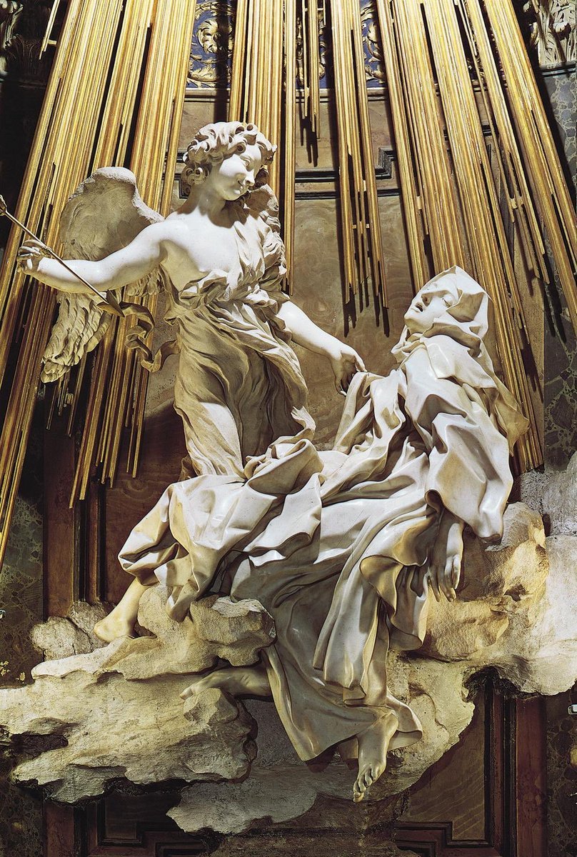Most people think the saints avoided talking about sex, but they didn’t.

They used erotic language on purpose.
They spoke of nursing, piercing, and ravishing.

And not because they were confused;

But because they understood something we don’t... 🧵👇