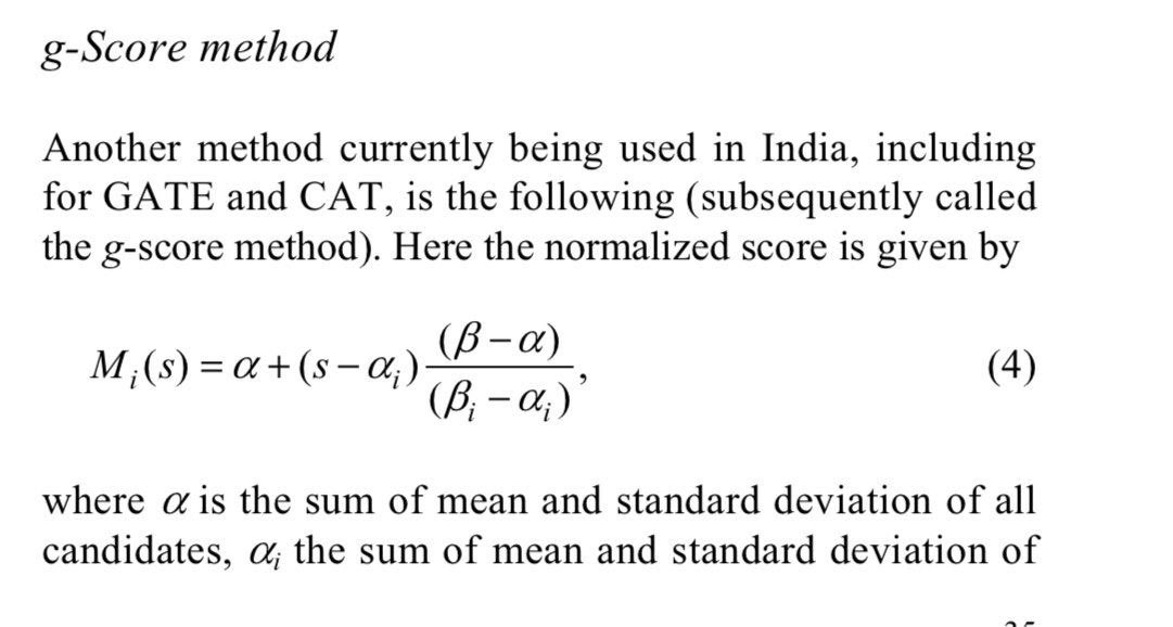DrHangover1234's tweet photo. This is the article mentioned in NTA CUET UG 2022 notification for formulas. The method currently adopted is called g score method and they clearly mentioned it as the worst for a 2 shift exam. #neetpg2025
@PMOIndia @MoHFW_INDIA @aajtak 
@ndtv @ndtvindia @ABPNews @republic @ThePradeepRawat @timesofindia @TimesNow @ZeeNews