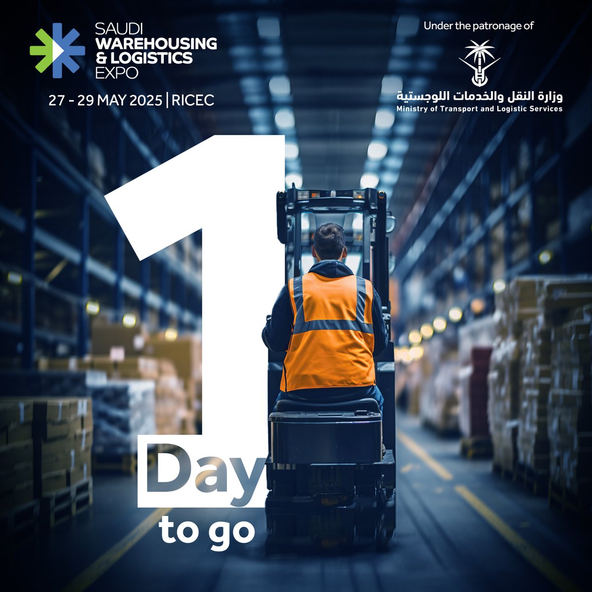 The wait is almost over! Tomorrow, Saudi

Arabia’s largest logistics &amp; warehousing event kicks

off. Prepare for a one-of-a-kind experience where

you'll explore new opportunities, engage with

experts and find solutions that can take your

business to the next level. ​

See you