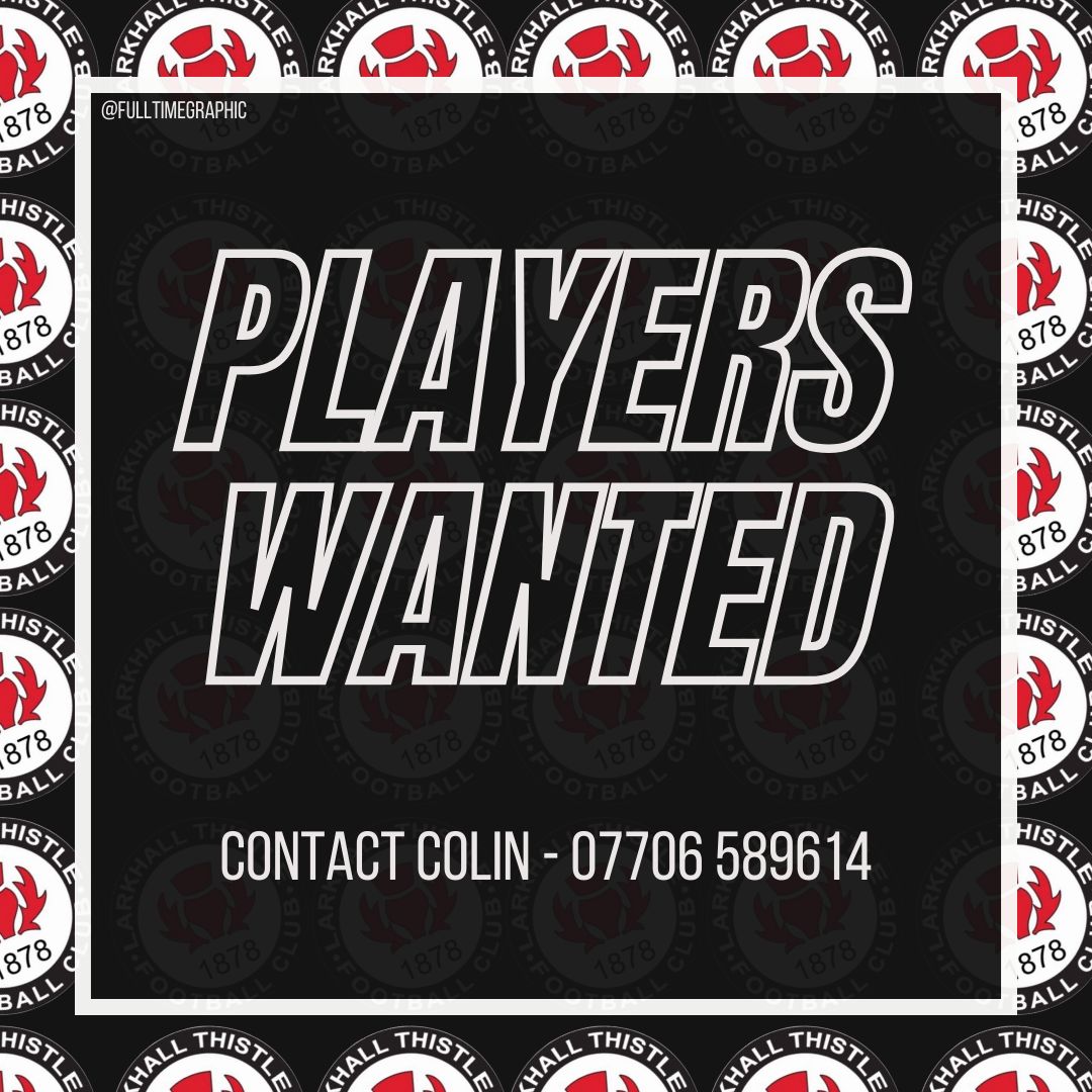 Larkhall Thistle U19s (@larkhall_u19s) on Twitter photo We are looking for 06/07/08 born players in all positions in preparation for next season.
If interested drop team manager Colin a wee message for more info or simply DM the page π
RT please π
<a href="/TeamfinderScot1/">Team Finder Scotland</a> <a href="/spafaofficial/">Scottish Premier AFA</a> <a href="/Teamgrassroots_/">Grassroots</a> We are looking for 06/07/08 born players in all positions in preparation for next season.
If interested drop team manager Colin a wee message for more info or simply DM the page π
RT please π
<a href="/TeamfinderScot1/">Team Finder Scotland</a> <a href="/spafaofficial/">Scottish Premier AFA</a> <a href="/Teamgrassroots_/">Grassroots</a>