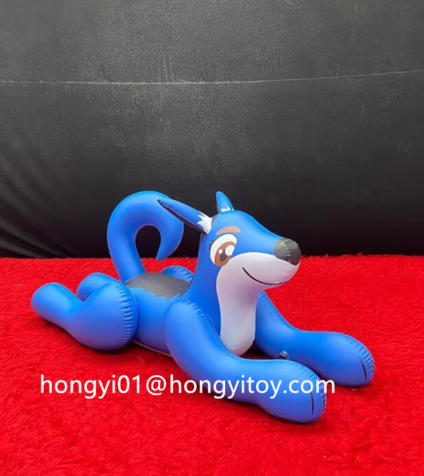 #Wolf #Inflatable #LayingAnimals #Hongyi 
Blue Cute Small Inflatable Wolf^^