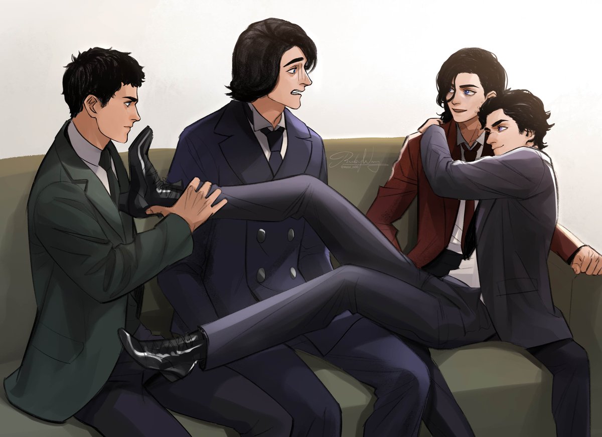 Steve and his older brothers.
(Steve is about to be thrown out by Alf😂)

#oc