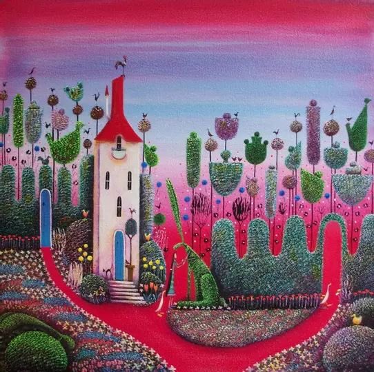 Susan Lincoln 
I like this , it’s bright and cheery with lots of character.
Cumbrian Artist and colourist.   
Vibrant work