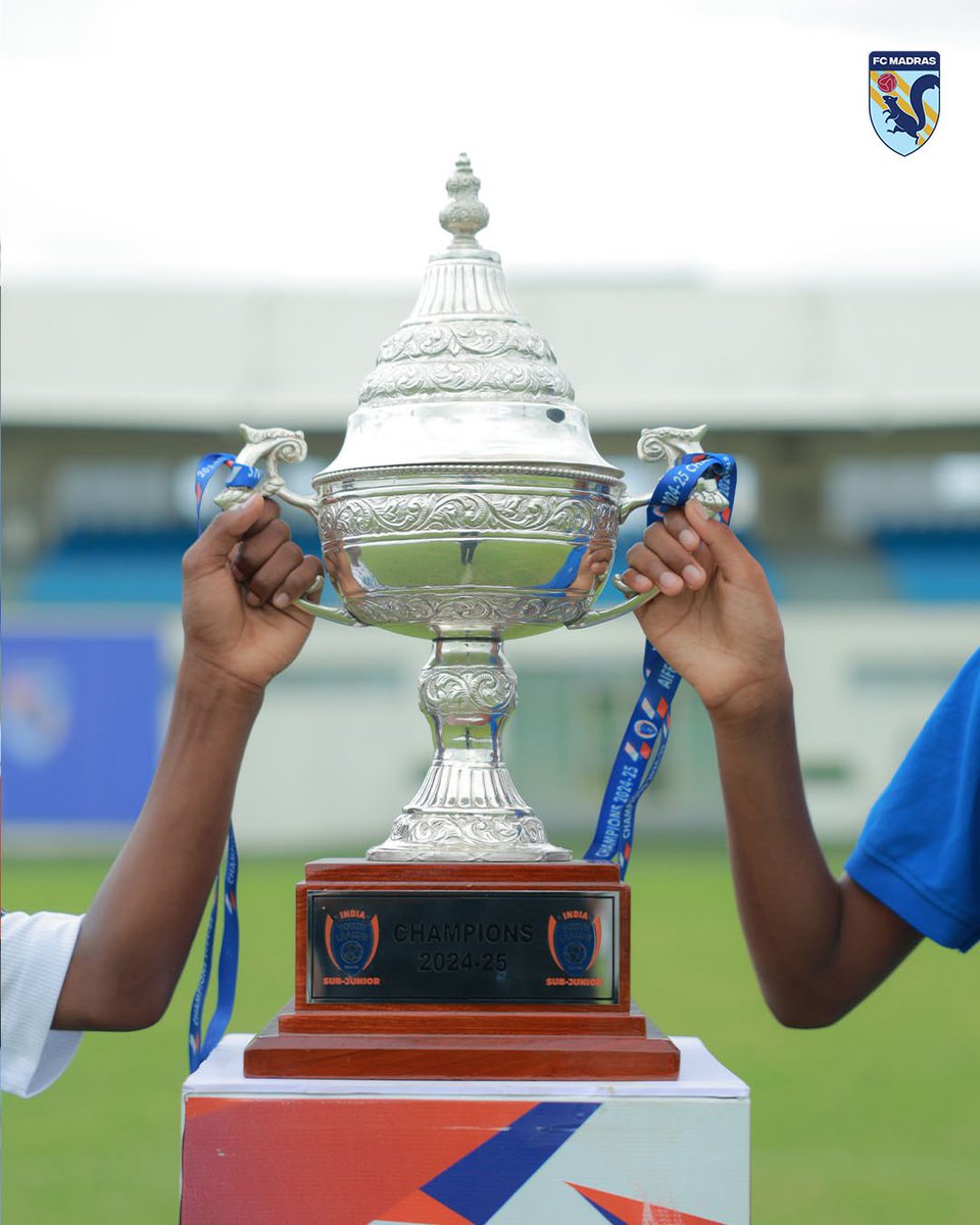 fcmadras's tweet photo. Captains and coaches face the trophy โ ready to write the final chapter.
โฑ๏ธ 5PM
๐FC Madras, Mahabalipuram
#FCMadras #AIFF #FCM #FlyingSquirrels #ChampionsForLife #WinningTogether #MadeInMadras
#AIFFYouthLeague #AIFFSubJuniorLeague https://t.co/8fBTJqc5ih