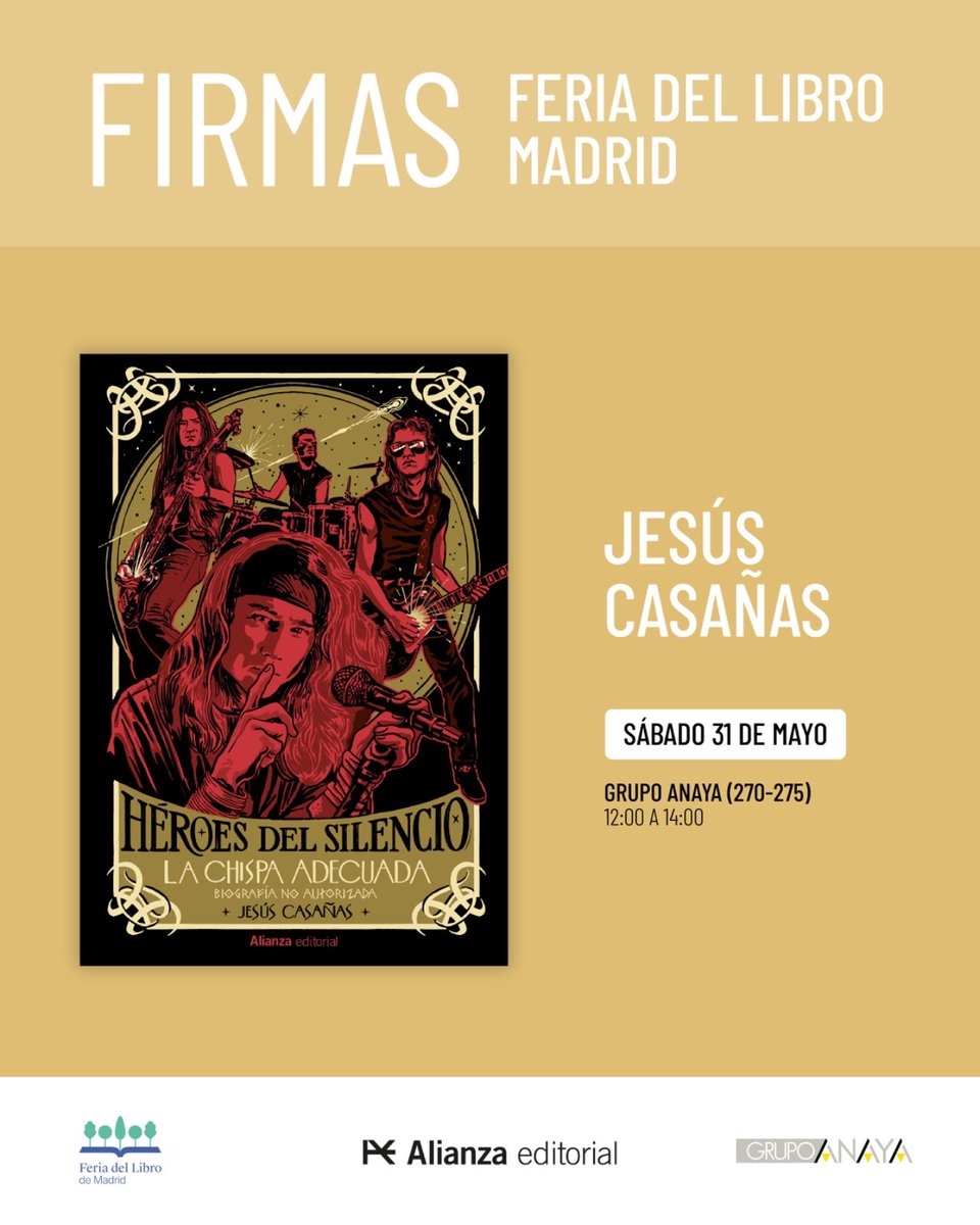 Os espero este sábado en la <a href="/FLMadrid/">Feria del Libro de Madrid</a>. A partir de las 12:00h en la caseta de <a href="/alianza_ed/">Alianza Editorial</a>.