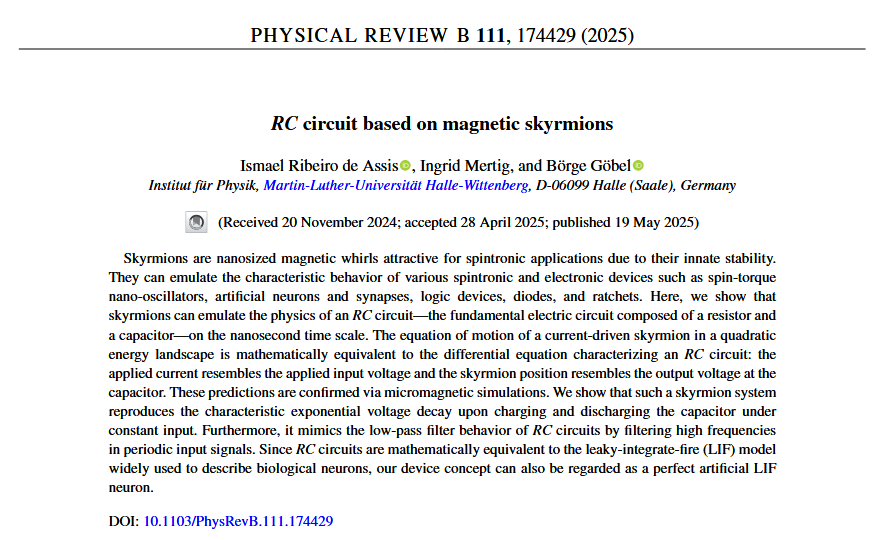 👏💫  Congratulations to Ismael Ribeiro de Assis (<a href="/UniHalle/">Universität Halle (inaktiv)</a> ) on his fourth publication for SPEAR!

🧾 Read the full text here!
doi.org/10.1103/PhysRe…

#spearitn #H2020 #mscafellow #physics #magnetism #researchpaper #Skyrmions