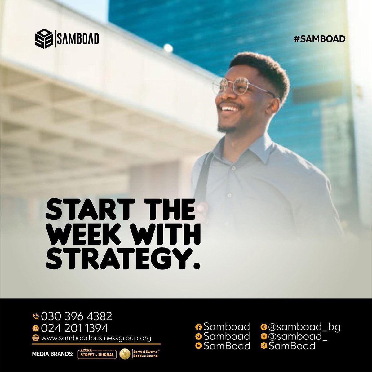 samboad_'s tweet photo. Start Strong, Start Smart.

Every successful brand begins their week with a solid strategy --- let's build yours. From digital marketing to creative design, we move with purpose.

#samboad , maintaining your vision..

Trdz: #TodayIsMondayMadness | #eazycash | #MondayMotivtion https://t.co/I1j3RaigM0