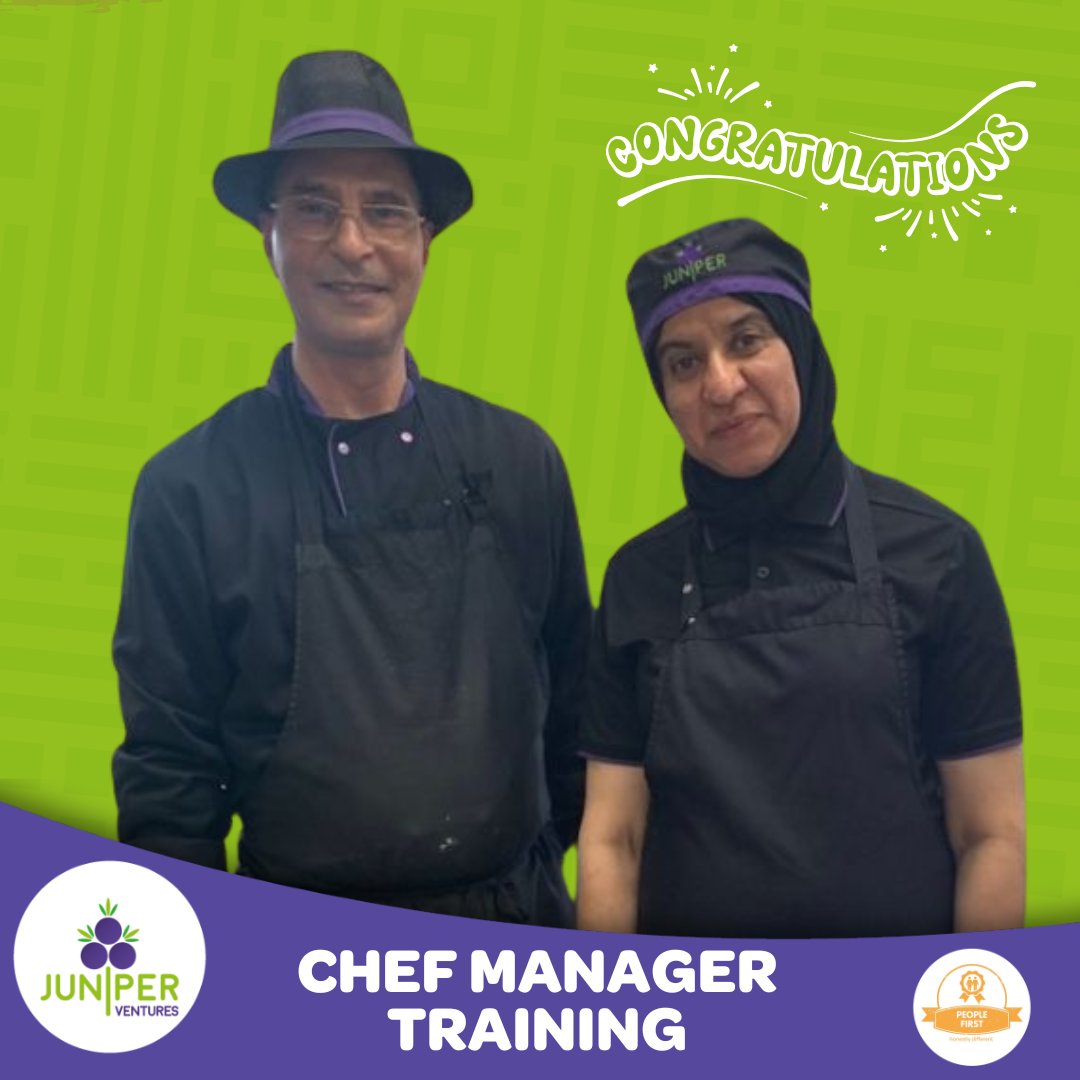 Congratulations to Ghulam Fatima, who completed her Chef Manager training today at our Juniper training kitchen!

Under Brahim’s guidance, Ghulam impressed with her skills and produced some excellent dishes in her trade test.

#TeamJuniper #ChefManager #CateringExcellence