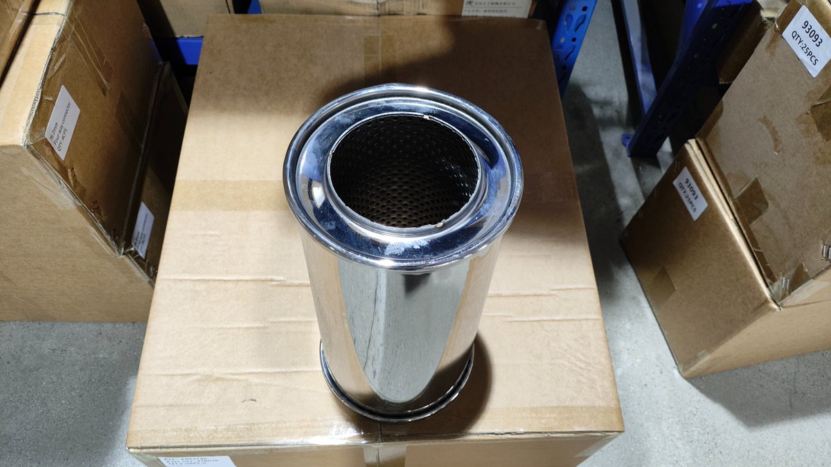 SS304 universal seam lock brush polished mufflers