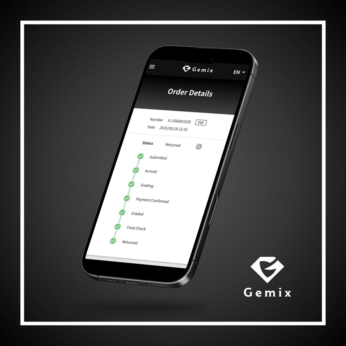 【鑑定ステータス表示の更新のお知らせ】

平素よりGemixをご利用いただき、誠にありがとうございます。

これまで「鑑定状況がわかりにくい」といったお声を多数いただいたことを踏まえ、表示の改善を行いました。