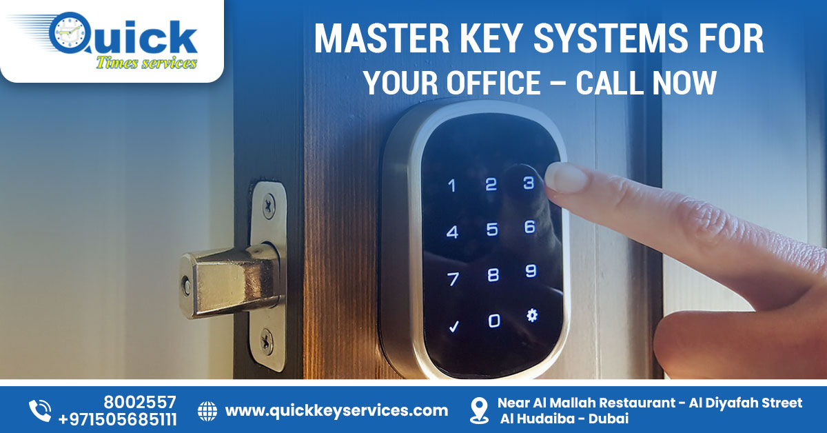 QTSLockmith's tweet image. Streamline access and boost security with a custom master key system. Ideal for offices, warehouses, and buildings – all designed and installed by Quick Times Services.
#MasterKeySystem #OfficeSecurity #LocksmithDubai #KeyManagement #CommercialLocksmith #BusinessAccessControl