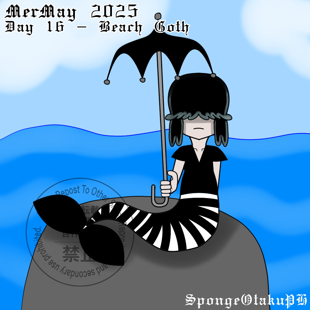 SpongeOtakuPH's tweet photo. MerMay 2025 - 16 - Beach Goth
#mermay #mermay2025 #mermay2025beachgoth #beachgoth #goth #gothic #mermaid #black #blackandwhite #lucyloud #loudhouse #theloudhouse #nick #nicktoons #nickelodeon #cartoon #fanart #emo https://t.co/NaJ7AsZn2h