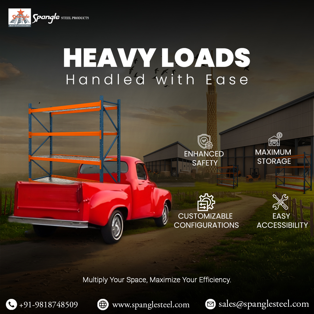 spanglesteel's tweet image. 🚛 Boost safety &amp;amp; efficiency with our heavy-duty racks! Maximize space, customize setups &amp;amp; handle heavy loads effortlessly. 💪
📲 +91-9818748509
🌐 spanglesteel.com
📧: sales@spanglesteel.com
-
#HeavyDutyRacks #WarehouseStorage #SpangleSteel #RackingSolution #StorageSystem
