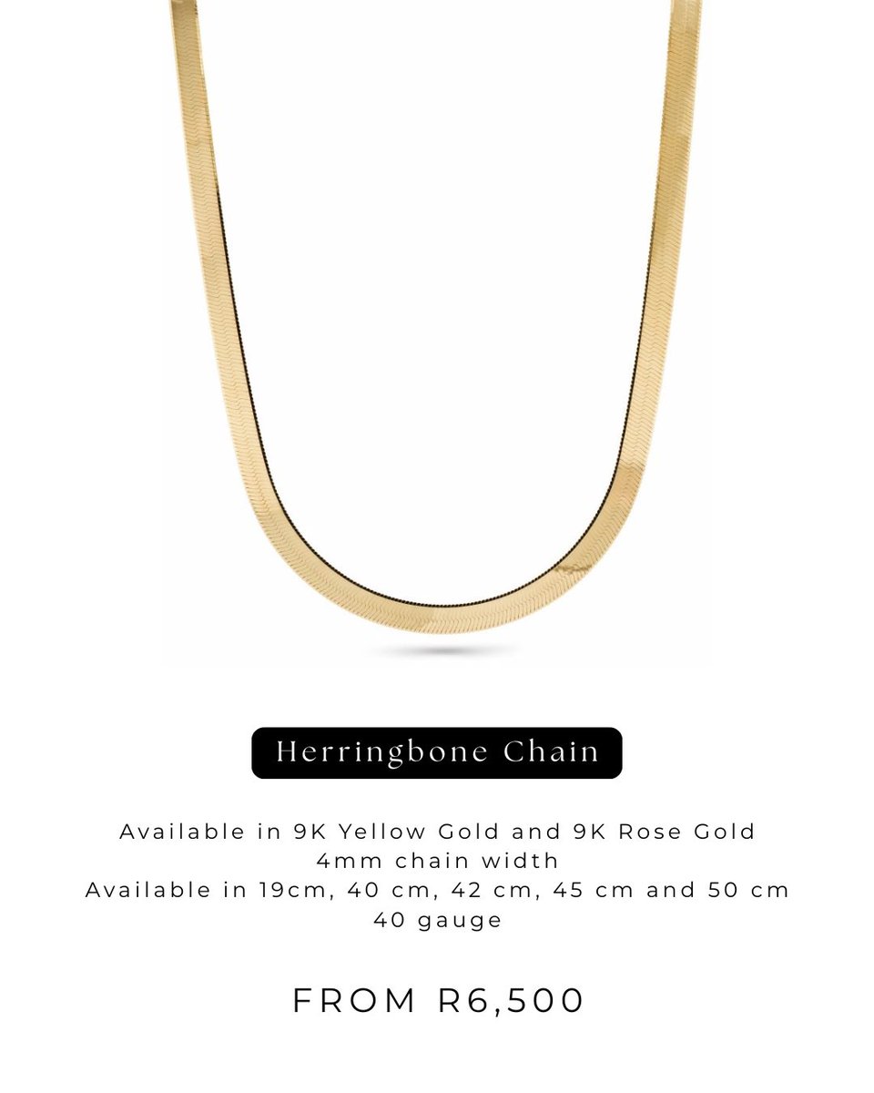 STONZDIAMONDS's tweet photo. Layered luxury, made to last.
Effortless elegance starts with the right stack — and these handcrafted 9K gold chains are the foundation. Whether you’re dressing up or keeping it casual, this trio of timeless textures works together to elevate any look.

✨ Shop the Look ✨

Herringbone Chain
– 9K Yellow or Rose Gold
– 4mm width | From R6,500

Anchor Chain 1mm
– 9K Yellow or Rose Gold
– 1mm width | From R2,900

Meadow Paperclip Chain
– 9K Yellow or Rose Gold
– 2.3mm width | From R2,900

Available in a range of lengths to layer your way.
Which would you wear solo — and which are you stacking?

📩 DM to order or visit our website 

#stonz #shopthelook #goldchains #herringbonechain #anchorchain #paperclipchain #jewellerylayering #goldnecklaces #stackedstyle #9kgold #customjewellery #minimalistjewellery #southafricanjewellery #finejewellery #timelessstyle #jewelleryinspo #luxurylook #handcraftedjewellery #goldlayers #everydaygold #madetolast