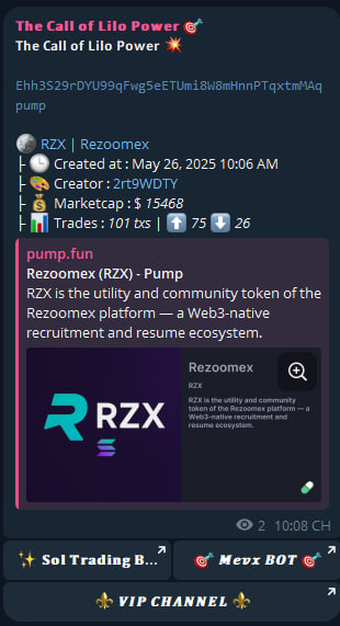 Bunny_Crypto0's tweet photo. $RZX #RZX
Ca: Ehh3S29rDYU99qFwg5eETUmi8W8mHnnPTqxtmMAqpump
Join private channel and earn profit to wallet.
Prv: https://t.co/Kkvb2GmWuA https://t.co/Z3PjqK78ta