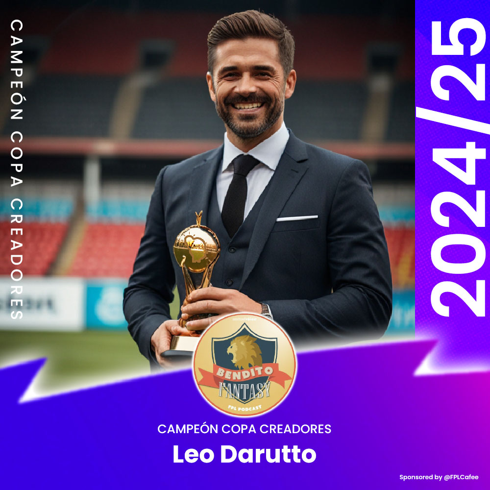 <a href="/FrankAEspinosa1/">Frank A Espinosa</a> <a href="/ElProfeFPL/">El Profe FPL (Martín) 🇨🇴</a> <a href="/FPLPaz/">FPL PAZ</a> <a href="/fpl_rock/">FPL_Rock</a> <a href="/Renier_FPL/">Renier Garcia Aragon</a> <a href="/YosielFPL/">FPL☞¥✪$i€£☜⁠</a> <a href="/FFC_FPL/">Fantasy Fútbol Cuba(FFC) 🎙️</a> <a href="/BenditoFantasy/">Bendito Fantasy</a> <a href="/FantasyUruguay/">FantasyUruguay</a> <a href="/Fpl_Dicas1/">FPL DICAS</a> <a href="/CarlosViloria10/">Carlos Viloria⚡</a> #Premios 🤩 

#CreadorDeLaTemporada

DOBLETE DE <a href="/BenditoFantasy/">Bendito Fantasy</a> 🇲🇽

🥇 <a href="/ElProfeFPL/">El Profe FPL (Martín) 🇨🇴</a> 🇨🇴 es el Campeón de la tercera temporada de #LigaCreadores

🏅 <a href="/Darutto_FPL/">Leo Darutto</a> 🇲🇽 es el campeón de la #CopaCreadores 

FELICIDADES MUCHACHOS 👏🏻

#FPL #FPLCommunity