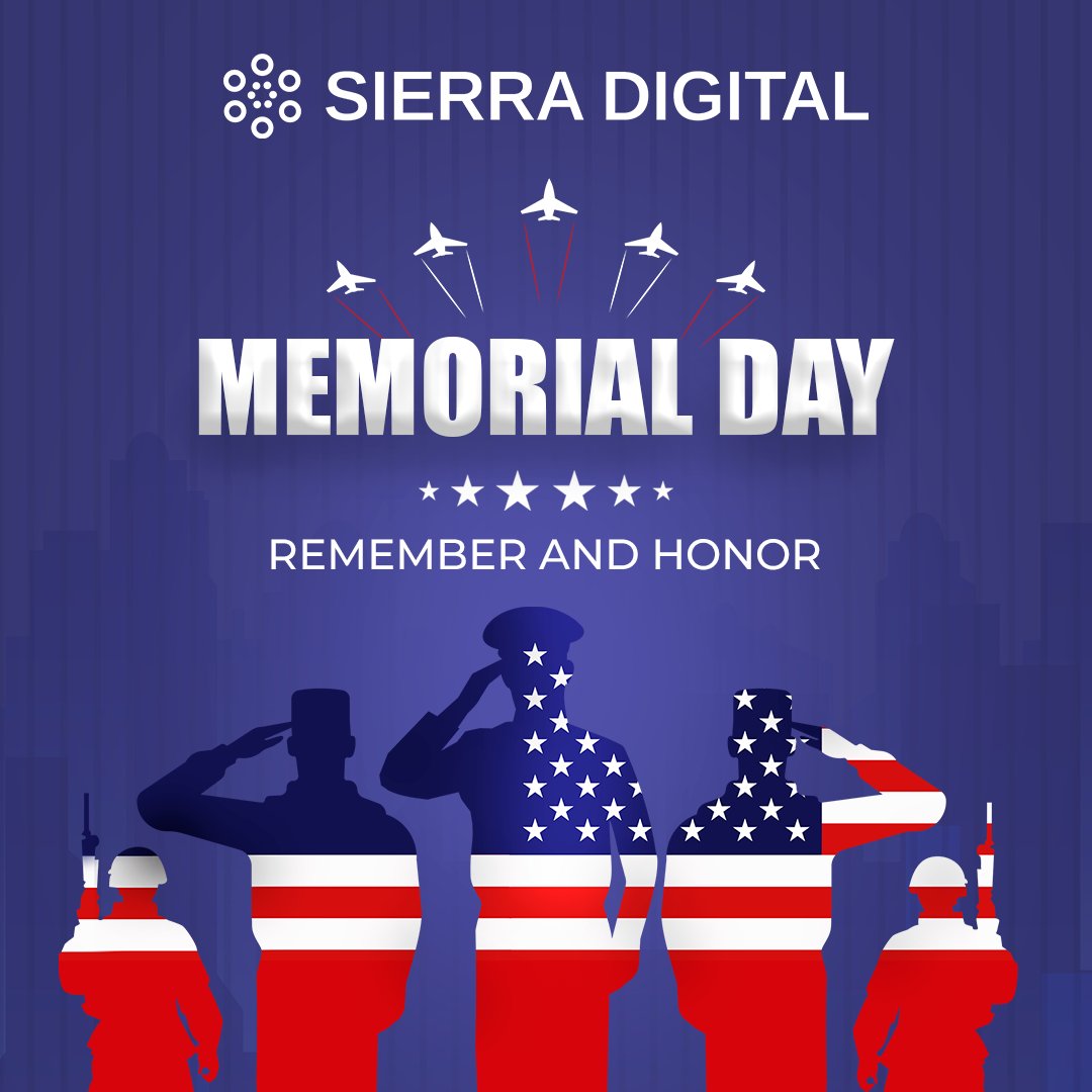 sierra_digital's tweet photo. 🇺🇸 Honoring Heroes This Memorial Day 🇺🇸

This Memorial Day, Sierra Digital honors the brave U.S. service members who made the ultimate sacrifice for our nation. Their courage and commitment to freedom will never be forgotten.

#MemorialDay2025 #HonorAndRemember #SierraDigital https://t.co/GUBjVBfCx4