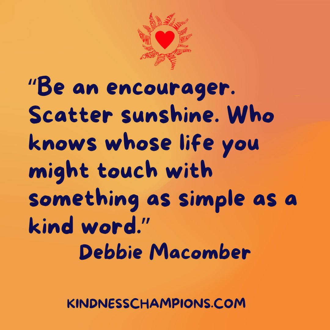 KindnessChamps's tweet image. Kindness Champions you are encouragers🥰
We Love You❤️
#StrongerTogether💪🏿💪🏽💪🏼💪🏾💪🏻
#Ubuntu🌻
#Encourager🌟
#DebbieMacomber✨