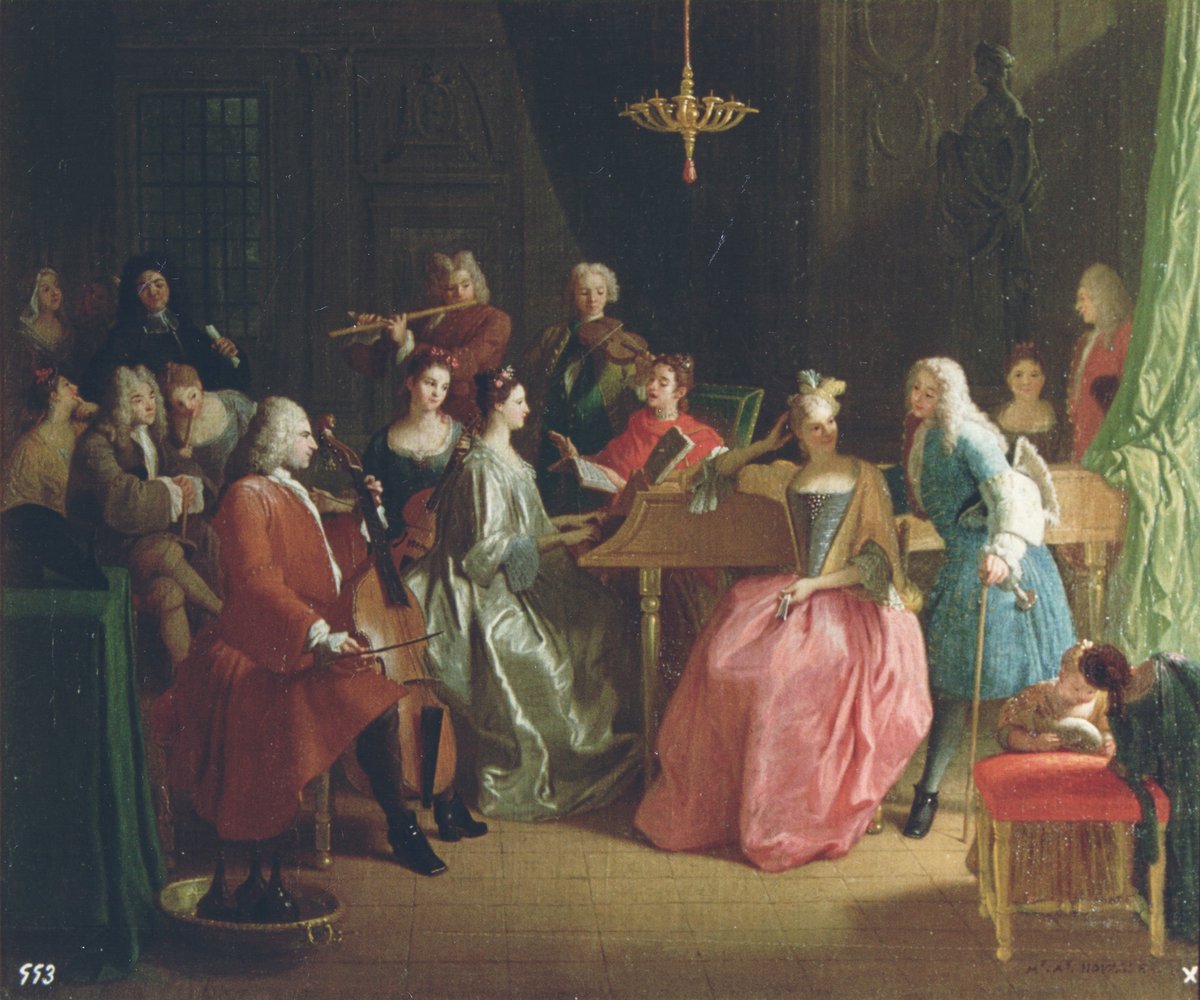 ¿Chichisbeas mucho? 💘

En la España del XVIII se denominaba chichisbeo a cortejar y al hombre que corteja.

En este cuadro 🎨 de Michel-Ange Houasse, que puedes ver en #LaGalería, se muestra una típica escena palaciega donde no falta el chichisbeo.

bit.ly/4jczcbyentradas