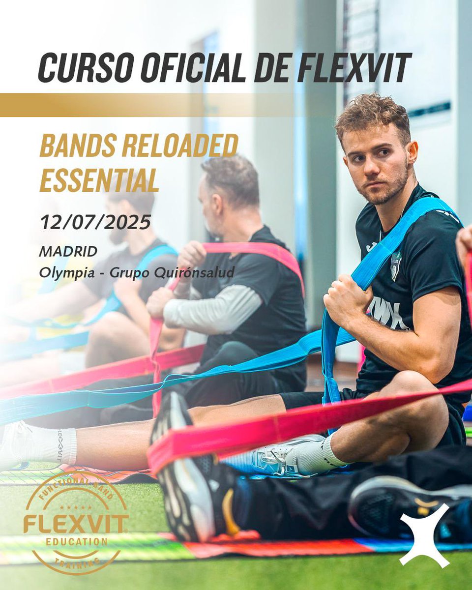 📢 Curso Oficial FLEXVIT llega a Madrid:
🗓️ 12/07 – Olympia Grupo Quirónsalud
🎓 Conviértete en un experto en Entrenamiento Funcional con Banda
💶 277€ IVA incluido
🎁 Certificado oficial + 15% descuento para siempre
👊 Banda para profesionales
👉 Plazas en web