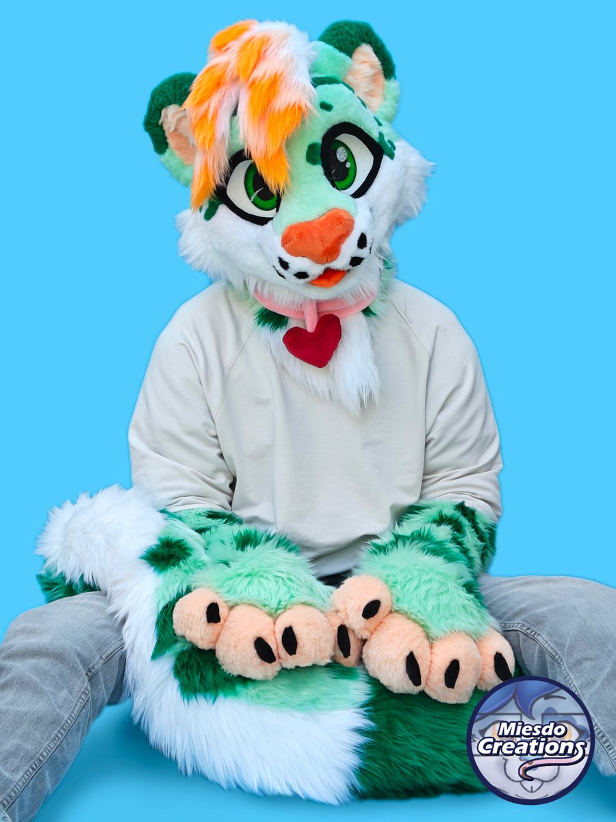 MiesdoCreations's tweet photo. 💚 Meet Leo ❄️

He already made his appearence, but our green sneppy is done!! <3

#fursuit #miesdomonday @furry https://t.co/bWrO1IrodK