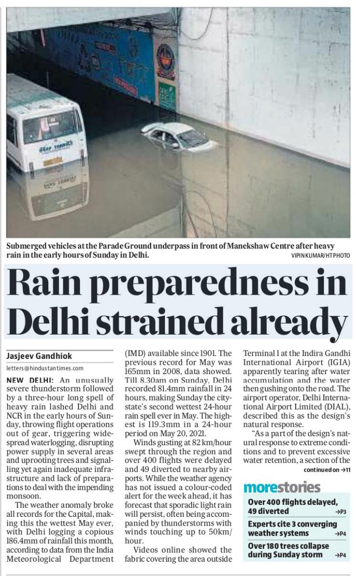 puneetopedia's tweet photo. @NITIAayog  While this is an inspiring vision, a practical starting point would be to make the infratstructure of our capital &amp; major cities resilient enough to withstand 3 hours of pre-monsson! #india2030 https://t.co/N8OOd8b7qQ