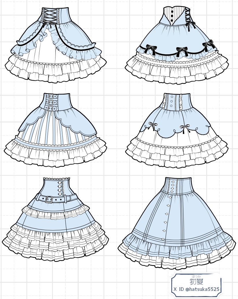 スカートのアイデア 過去作から再掲 良いのがあったら真似OKなのでぜひ