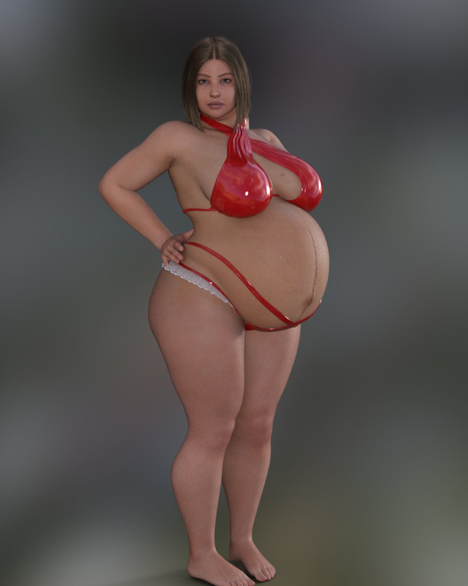 Sliced_Moon's tweet photo. My new OC Ramona unhappy about the size of her humongous belly. She doesn’t mind the new curves it has added.

#pregnant #pregnantart #bbw https://t.co/6EMXKC6cHC