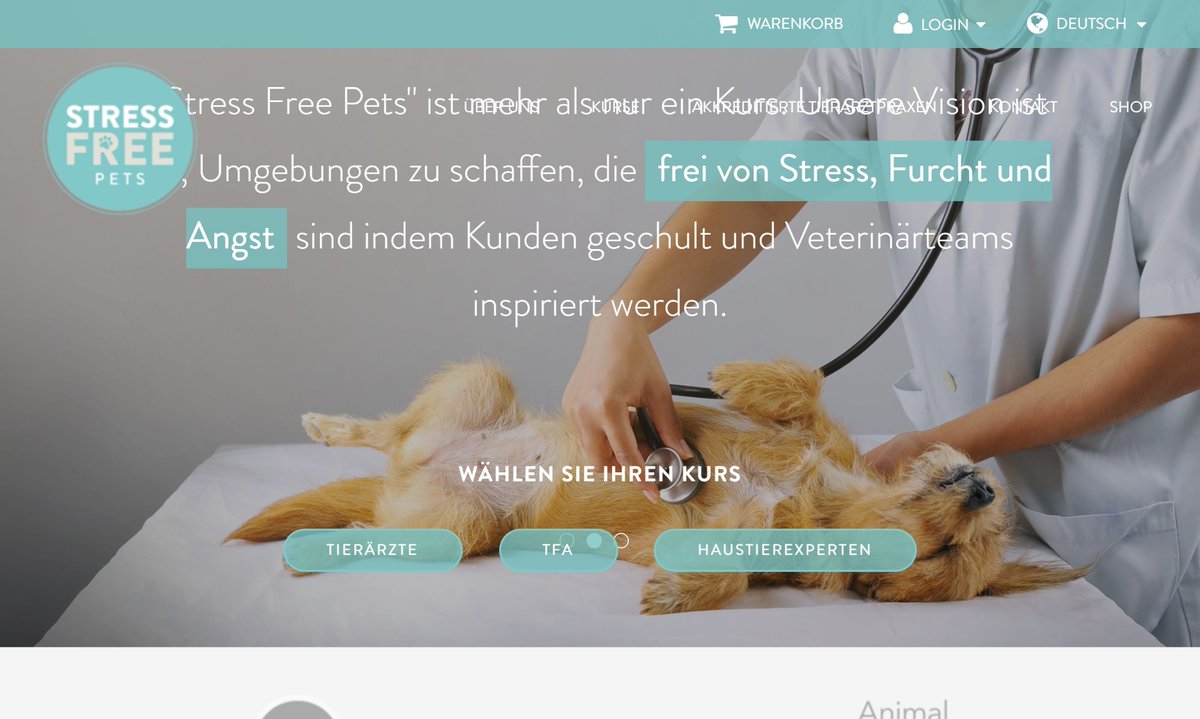 Aimeos showcase

german website sells courses for clients and veterinarians to reduce stress in animals during veterinary treatment using Aimeos #ecommerce framework and #Typo3

stress-free-pets.com/de/