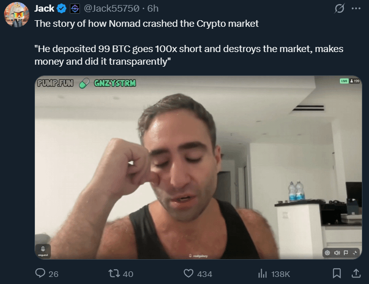 Wild how some years ago, you could just manipulate the market with 99 btc ($10k at that time)

But now even James Wynn's $1b btc longs and shorts are losing him money lmao 😭

Wild times fr.