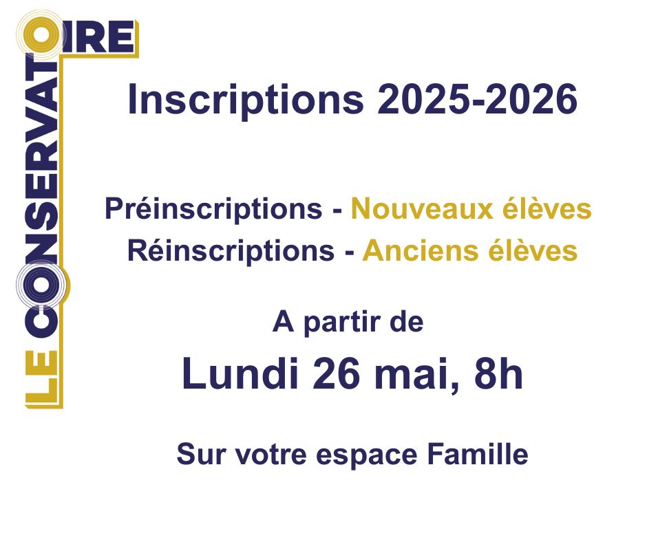 🎶​​🎸 Les inscriptions 2025-2026 pour le Conservatoire de Vichy Communauté sont ouvertes ! 

ℹ️ Retrouvez toutes les démarches et informations : cutt.ly/SrvUqUzF