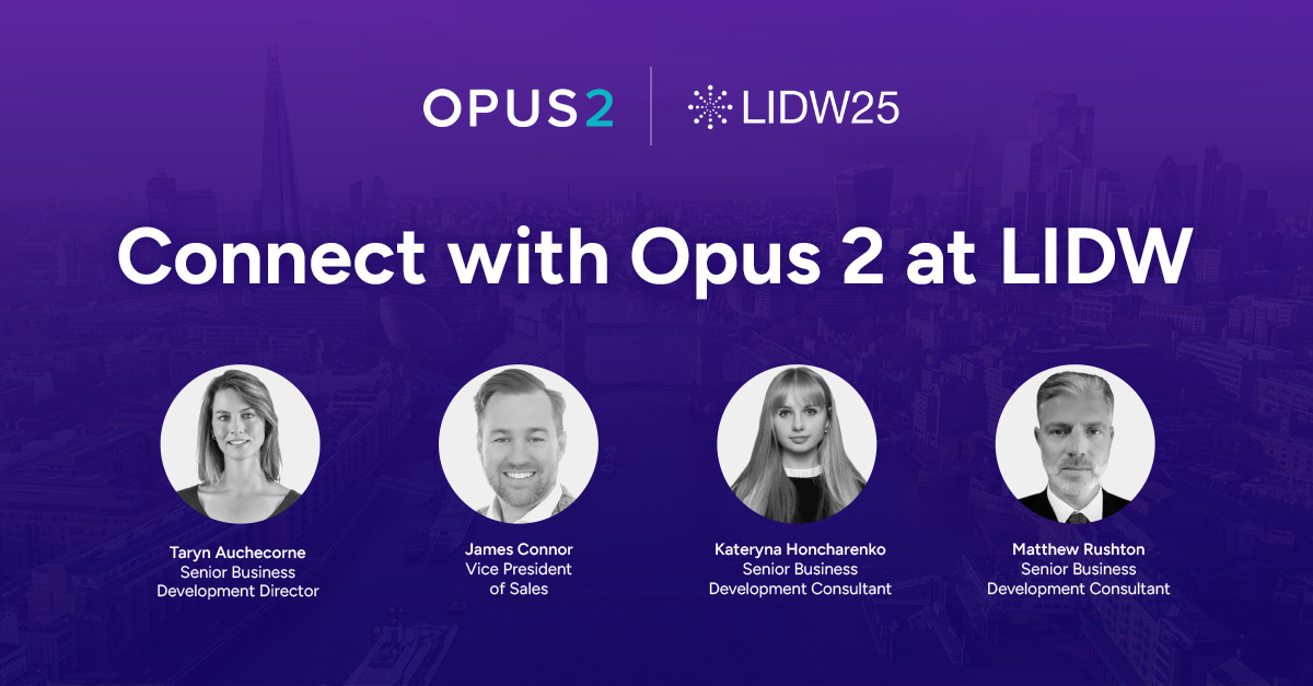 LIDW is just a few days away and our meeting times are almost fully booked. Request a one-on-one meeting now to grab one of our last spots: opus2.co/4jHM1eM