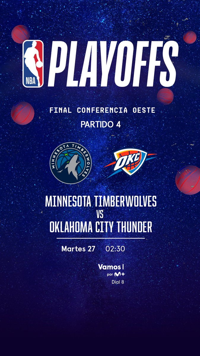 NBA en Movistar Plus+ (@movistarnba) on Twitter photo GAME 4.
¿Empatan los Timberwolves o tercera victoria para los Thunder?
🎙️ <a href="/ICano14/">Iñaki Cano Martínez</a> <a href="/A_Monje/">Andrés Monje</a>
#TiempoDePlayoffs GAME 4.
¿Empatan los Timberwolves o tercera victoria para los Thunder?
🎙️ <a href="/ICano14/">Iñaki Cano Martínez</a> <a href="/A_Monje/">Andrés Monje</a>
#TiempoDePlayoffs