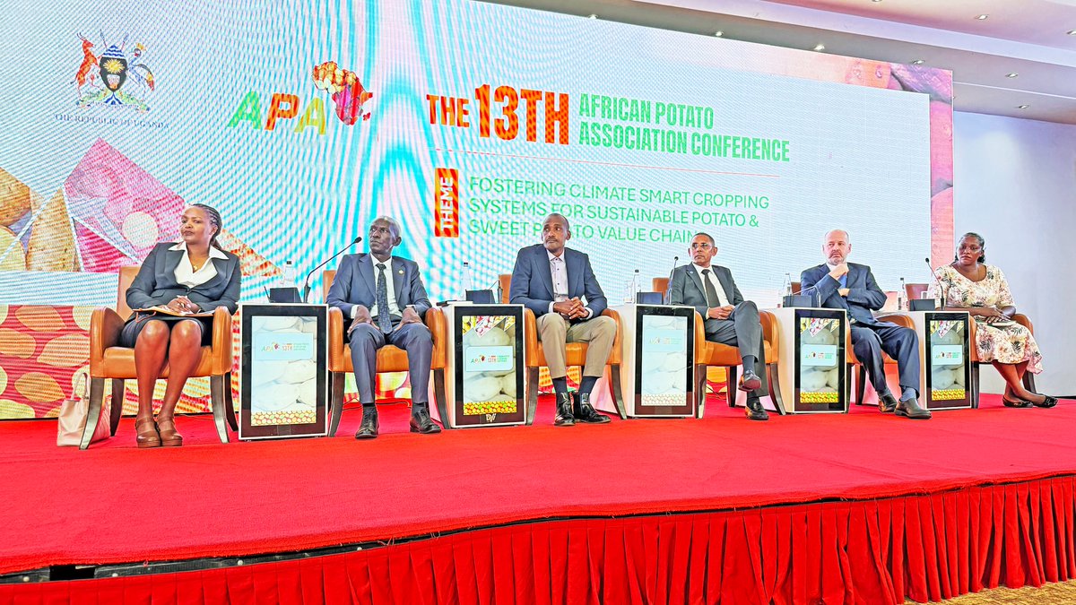 FAO in Uganda (@faouganda) on Twitter photo The 13th African Potato Association Conference has today kicked off in #Kampala.
<a href="/FAO/">Food and Agriculture Organization</a>, working together with <a href="/MAAIF_Uganda/">MAAIF 🇺🇬</a> and other stakeholders, is reiterating its commitment to the growth of the potato sector for a food-secure future. #APAUG2025 #BetterProduction The 13th African Potato Association Conference has today kicked off in #Kampala.
<a href="/FAO/">Food and Agriculture Organization</a>, working together with <a href="/MAAIF_Uganda/">MAAIF 🇺🇬</a> and other stakeholders, is reiterating its commitment to the growth of the potato sector for a food-secure future. #APAUG2025 #BetterProduction