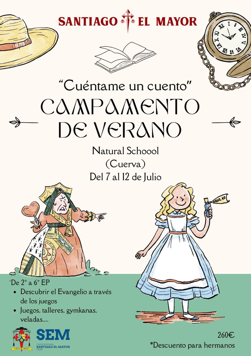 En esta semana finaliza el plazo de inscripción para el campamento parroquial: 

🏡 Natural School (Cuerva, Toledo) 
📆 Del 7 al 12 de Julio. 
➡️ Desde 2° hasta 6° EP. 

INSCRIPCIÓN 

docs.google.com/forms/d/e/1FAI…