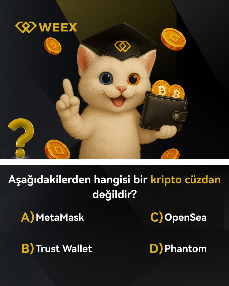 🎓 #WEEX ile 50 $USDT Ödüllü Quiz Zamanı!

🎁 Doğru cevabı yorumlara yazan 10 şanslı kişi 5 $USDT kazanacak!

Katılım şartı:

🔹 Bizi takip et: <a href="/WEEX_Turkiye/">WEEX Global Türkiye 🇹🇷</a> 
🔹 Doğru cevabı yorumlara yaz

#CryptoQuiz #Blockchain #WEEX