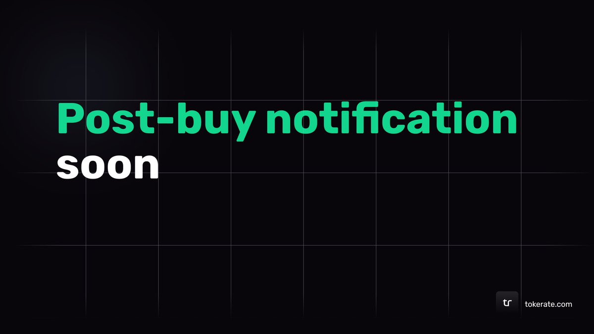 TokerateDEX's tweet photo. π‘ Coming soon to Tokerate!
Youβll get a notification when the bot buys a token.
π² Control is in your hands β take profit, average in, or just watch: https://t.co/ZG5c7gpTkb
#Tokerate #PumpFun #PumpSwap #MemeCoins #SniperBot #TKRT https://t.co/dmvepShciU