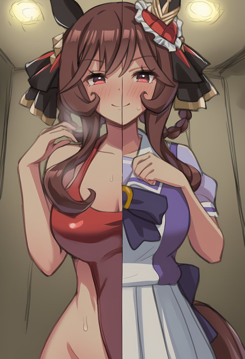kimuro152's tweet photo. 本当の姿（ハイグレ）は、制服の下に―― https://t.co/7uUVwUJkLp