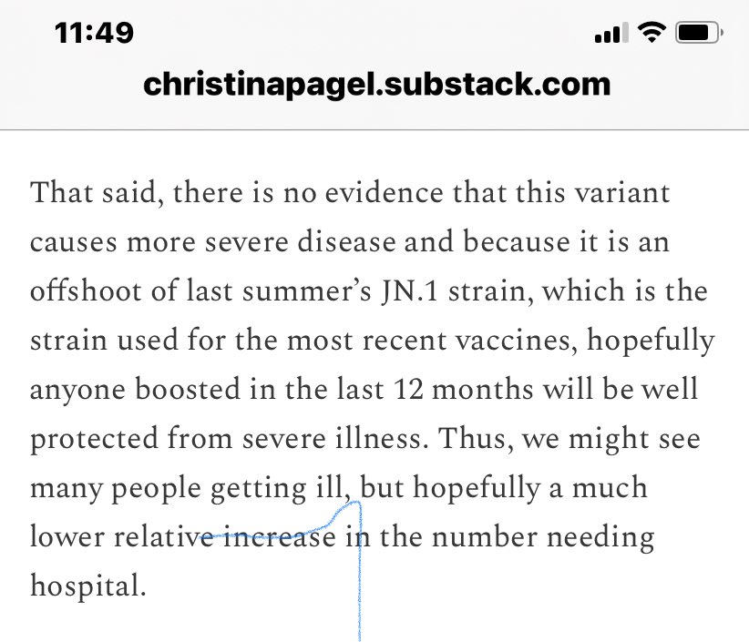 Prof Julia Lawton (@prof_j_lawton) on Twitter photo Grateful to <a href="/chrischirp/">Prof. Christina Pagel - @chrischirp.bsky.social</a> for this update but it offers little to comfort to all of us battling LC who cannot tolerate mRNA boosters. Our reality is that there are really nasty variants kicking around which could make us extremely ill & absolutely no protections in place for us. Grateful to <a href="/chrischirp/">Prof. Christina Pagel - @chrischirp.bsky.social</a> for this update but it offers little to comfort to all of us battling LC who cannot tolerate mRNA boosters. Our reality is that there are really nasty variants kicking around which could make us extremely ill & absolutely no protections in place for us.