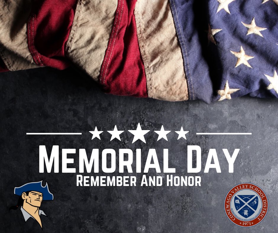 Colonials…Remember freedom isn’t free and heroes walk among us, even in silence. Remembering those who paid the ultimate sacrifice for our freedoms…
#MemorialDay #memorialdayweekend
#SecDef
<a href="/CVSD17350/">Conewago Valley SD</a>