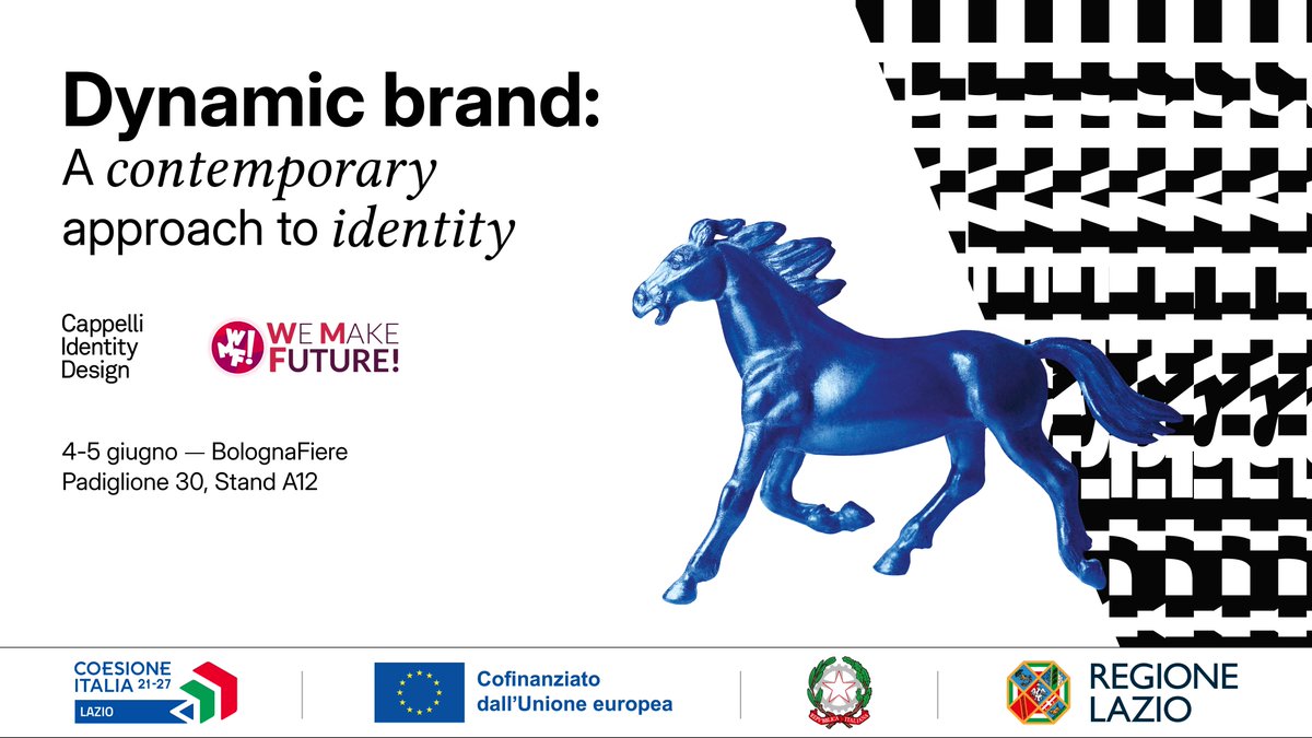 Ci vediamo al <a href="/wemakefuture_/">Wemakefuture</a>!💙

Dal 4 al 6 giugno porteremo il Dynamic brand a Bologna Fiere. Incontriamoci in fiera: Padiglione 30, stand A12. 
_
Partecipazione all'iniziativa grazie al sostegno del Programma Regionale FESR Lazio 2021-27
#WeMakeFuture #WMF2025 #CoesioneItalia