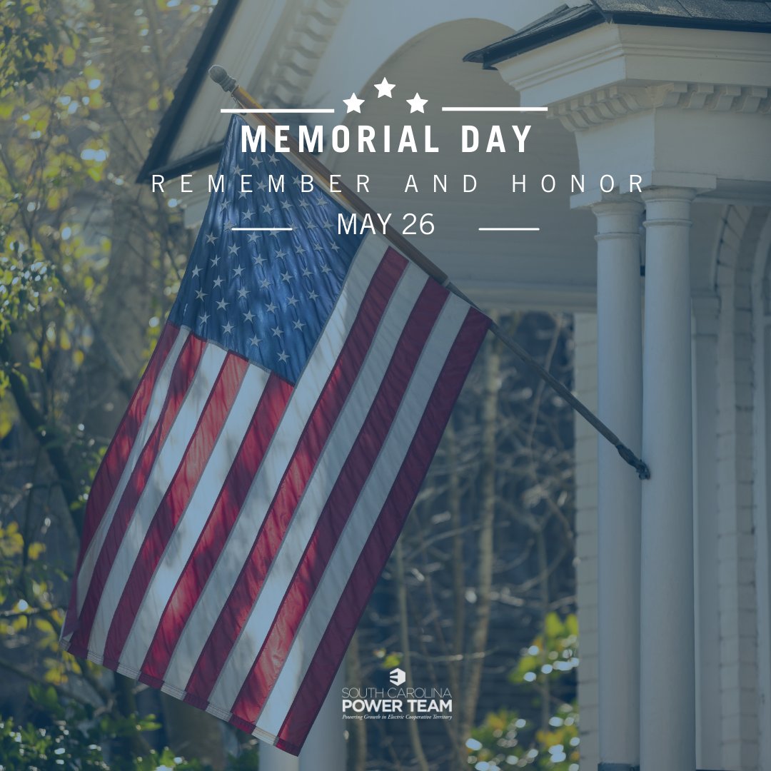 SCpowerteam's tweet image. Today, we remember and honor the brave men and women who made the ultimate sacrifice in service to our country. Their courage, commitment and selflessness will never be forgotten.