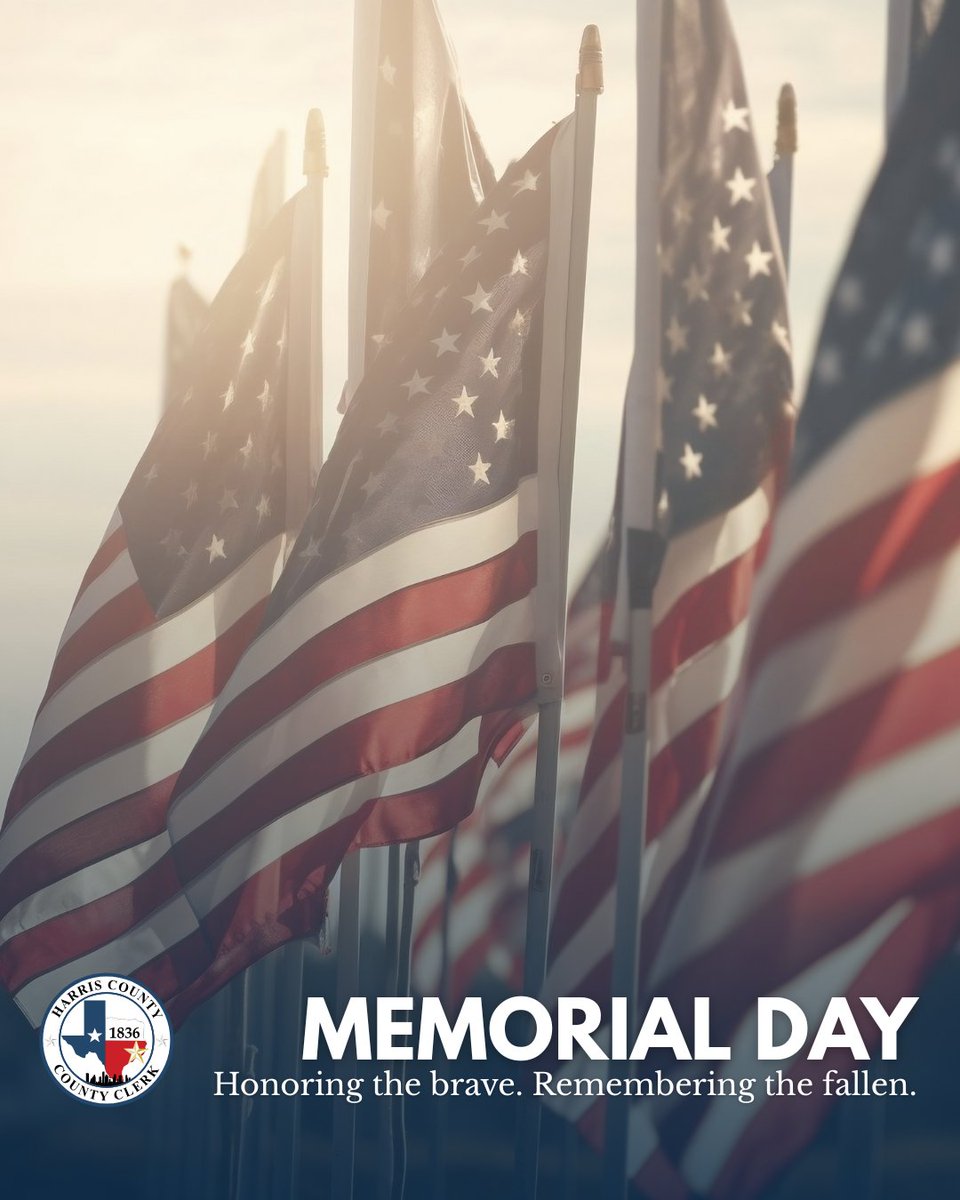 On this Memorial Day, we honor the courageous servicemen and women who gave their lives to defend our country. We remember their sacrifice and service. We will resume operations on Tuesday, May 27, 2025. #hcco #memorialday