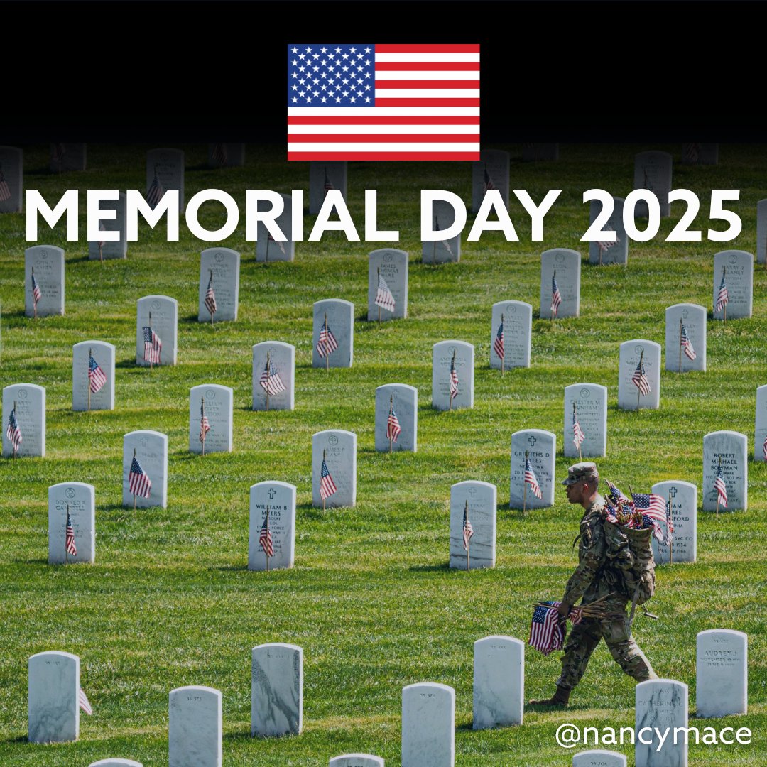 There is no greater love than to lay down one’s life for another. 
This Memorial Day, we remember those who did.

We are the land of the free because of the brave, may we never forget their sacrifice. 🇺🇸