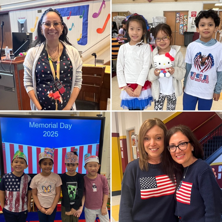 Today, we honor and remember the brave men and women who made the ultimate sacrifice for our country. In their memory, our Mustang family proudly wore red, white, and blue on Friday. Wishing everyone a meaningful Memorial Day!  #proud2bnhpgcp @nhpgcpufsd <a href="/nhproadschool/">NHP Road School</a> <a href="/NHPGCP/">Dr.JenniferMorrison-Raptis, NHPGCP Superintendent</a>