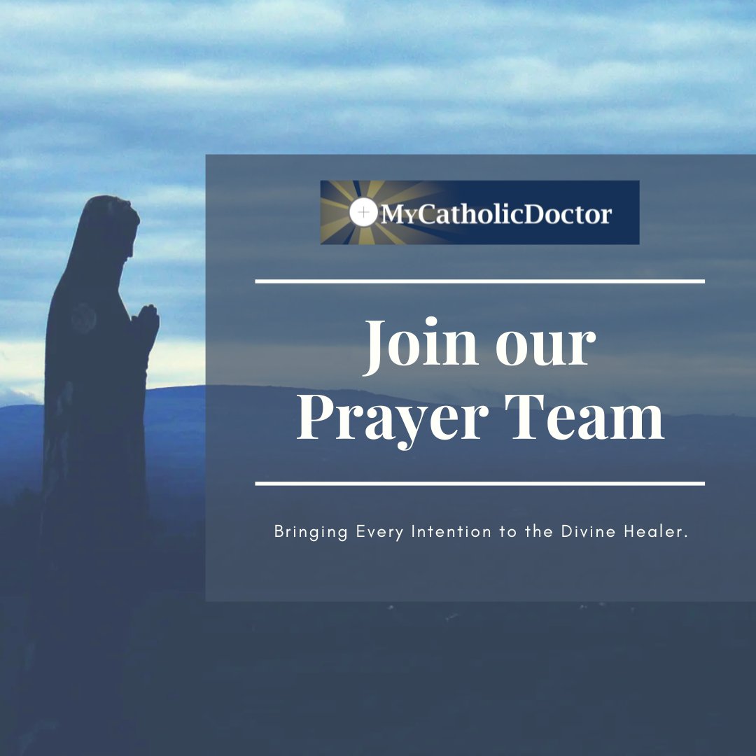 CatholicDoc's tweet image. Join the MyCatholicDoctor Prayer Team
Help us care for patients in body, mind, and soul—through the power of prayer.
As prayer requests come in, we’ll send them to your inbox so you can lift others up in faith. 
Sign up here:
mycatholicdoctor.com/prayers-for-he…